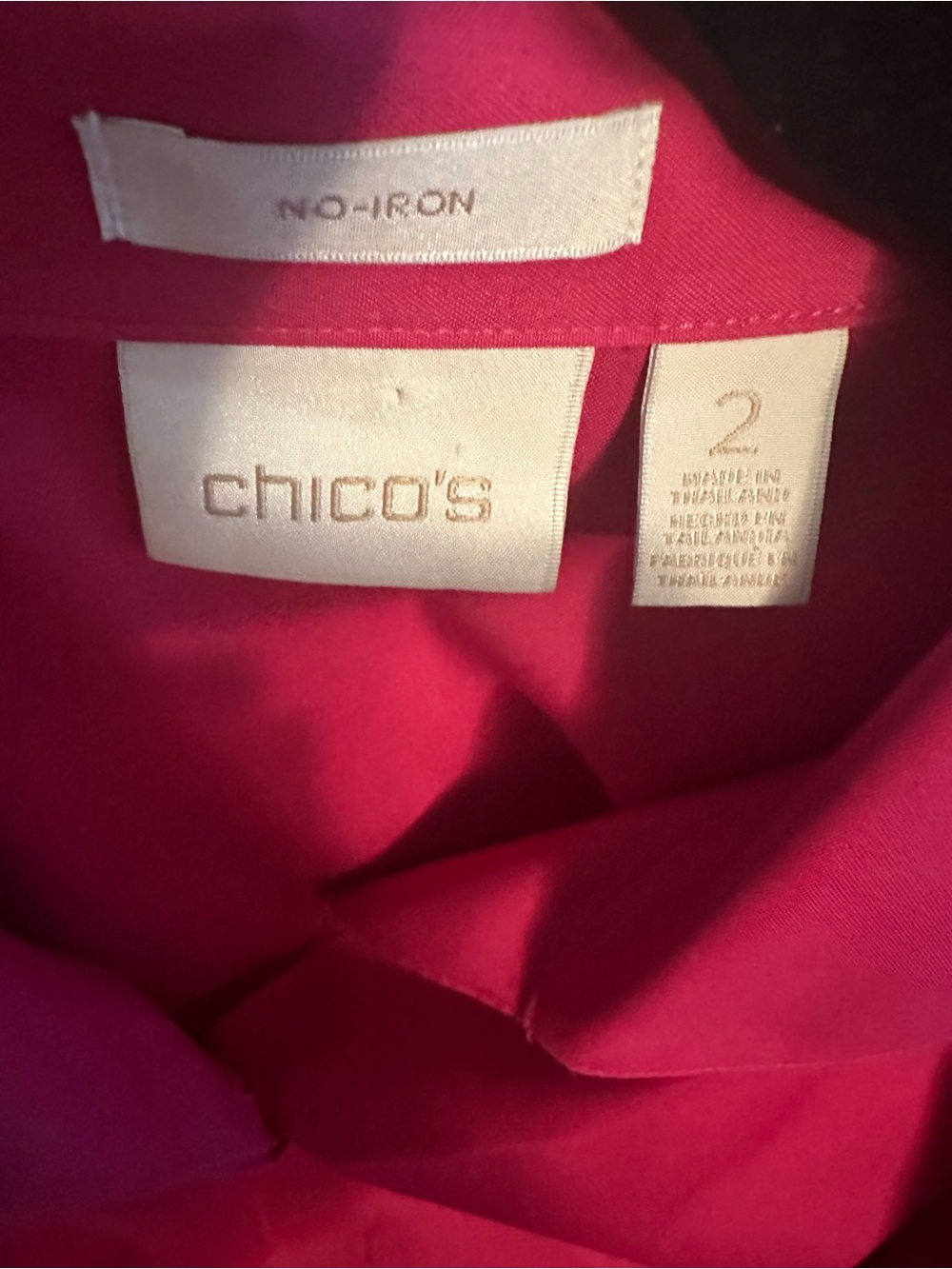 Chico's Women's No-Iron Fuchsia Dress